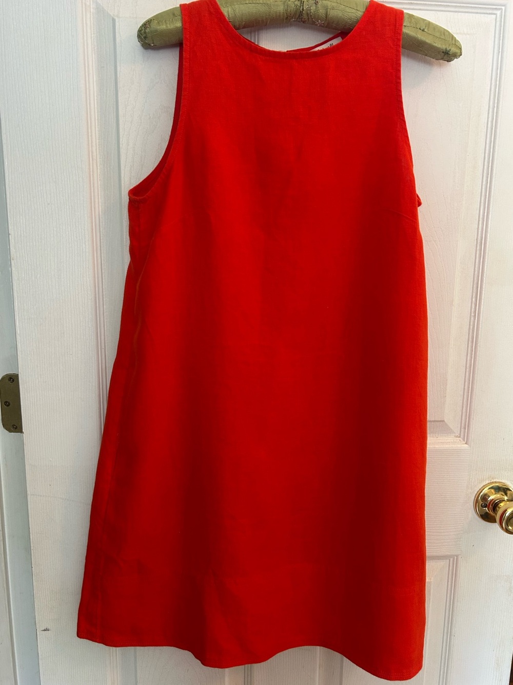 NWT Madewell Red Linen Mini Dress - A-Line Sleeveless Summer Dress with Pockets